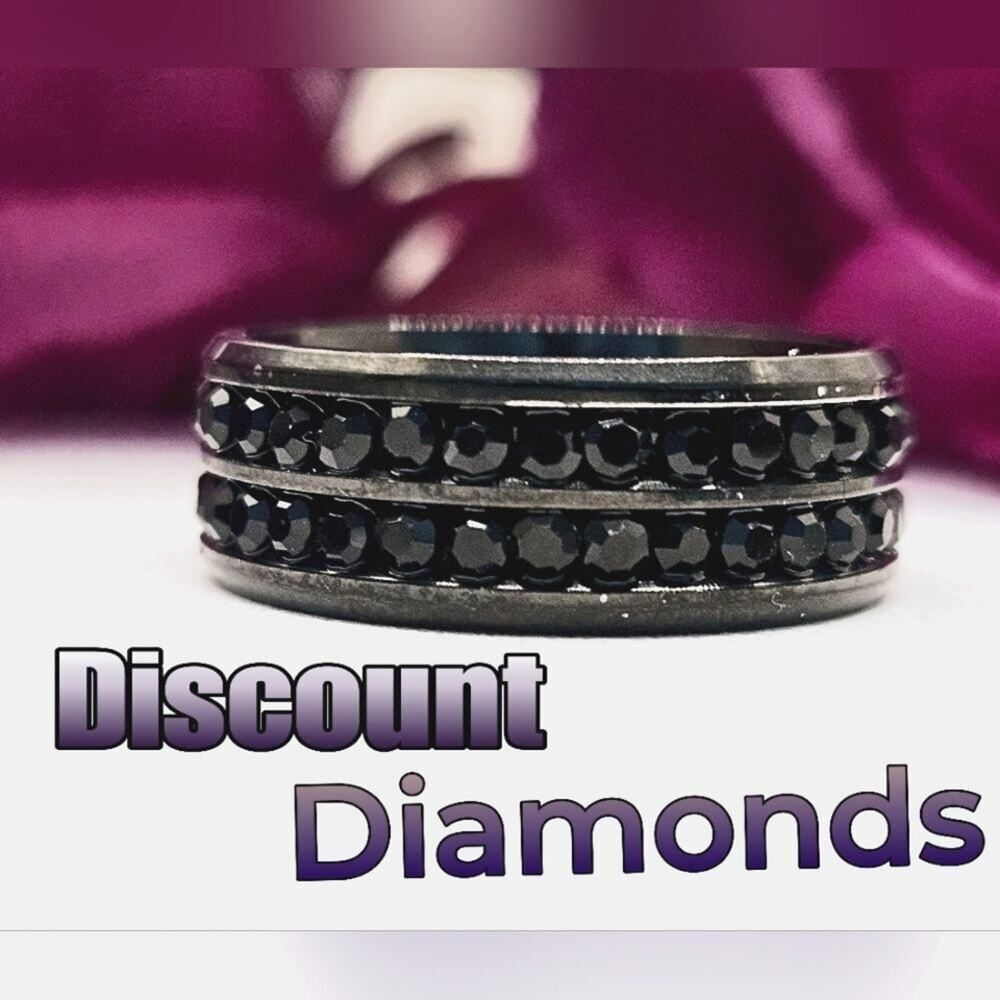 Black & Black Diamond Titanium Ring